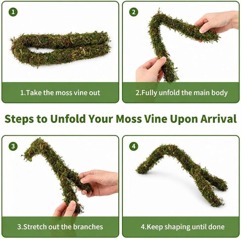 12.2 Inch Moss Vine for Hermit Crabs and Snails, Simulation Moss Rope Climbing Toy, Adjustable Terrarium Decor for Hermit Crab Habitat, Also for Leopard Gecko, Lizards, Frogs, and Small Snakes in Kuwait