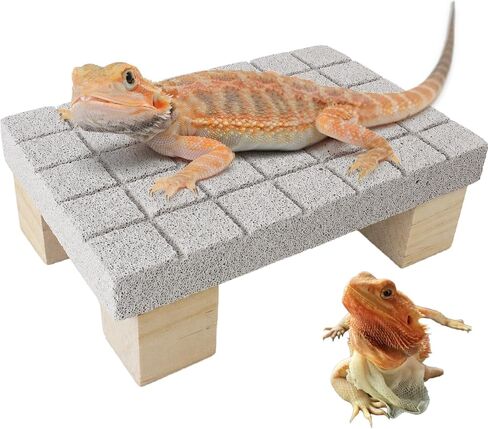 Bearded Dragon Tank Accessories Shedding Rock Reptile Basking Platform in Saudi Arabia
