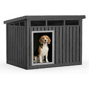 VIXZEN Dog House Outdoor & Indoor, Medium Size, Black in Kuwait