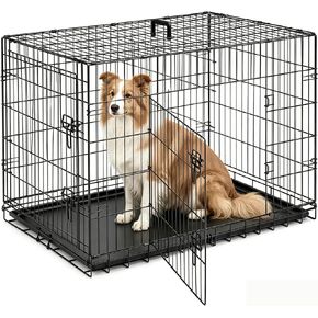 Extra Large Dog Crate 48 Inch Double Door Pet Cage Kennel in Kuwait