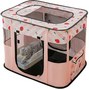 XRG Foldable Pet Cat Playpen,Indoor Cat cage Crates S(27.6"x21.7"x17.7") in Saudi Arabia