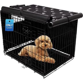 Pet Prime Dog Crate Cover for Wire Cages 24 30 36 42 48 Inch Outdoor Pet Kennel Cover Machine Wash & Dry (Cover Only) (24 Inch Crate Cover (24"x18"x19")) in Saudi Arabia