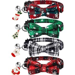 LLHK 4 Pack Halloween Cat Collar with Bow Tie and Bell,Breakaway Kitten Collar for Girl Boy Cats,Adjustable 7-12inch,for Kitty Kitten Adult Cats,Pet Supplies… in Kuwait