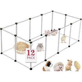 VISCOO 12 Panels Small Animal Playpen, 48" x 24" x 16" Guinea Pigs Cages in Saudi Arabia