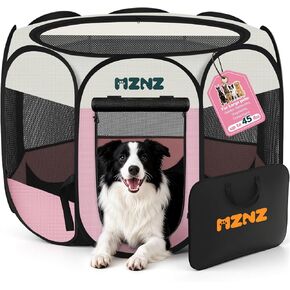 Dog Playpen, Portable Cat Playpen Crate Indoor for Dogs Cats Rabbits, Foldable Small Animal Guinea Pigs Bunny Cage Enclosure for Outdoor, Pop Up Dogs Cats Tent Kennel with Carrying Case, Grey in Saudi Arabia