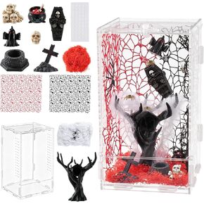 16 Pcs Jumping Spider Habitat Decor Kit with Terrarium, Reptile Accessories in Saudi Arabia