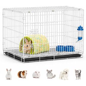 Small Animal Cage Indoor, Hamster Cage with Water Bottle & Food Bowl & Washable Small Nest, Guinea Pig Cage for Ferret, Chinchilla, Bunny, Kitten, Hedgehog, Squirrel, Rat, Rabbit in Kuwait
