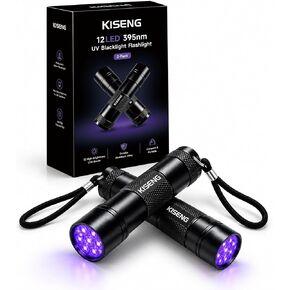 2 Pack 395nm 12 LED Handheld UV Mini Flashlight (Batteries not Included) in Saudi Arabia