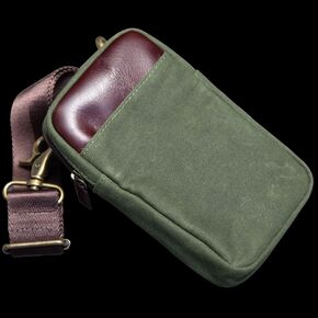Capelle Miami Maxwell Waxed Canvas Crossbody Phone Pouch Wallet in Kuwait