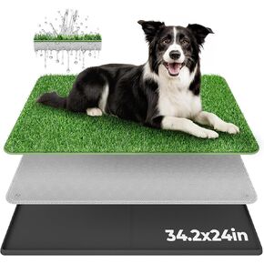 BurgeonNest Dog Grass Pad with Tray 34.2"x24", 3-Layer System with EVA Tray in Saudi Arabia