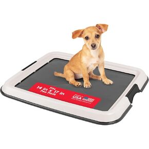 IRIS USA Pee Pad Holder, Fits 22x22 Pads, Black/Gray, Made in USA in Saudi Arabia
