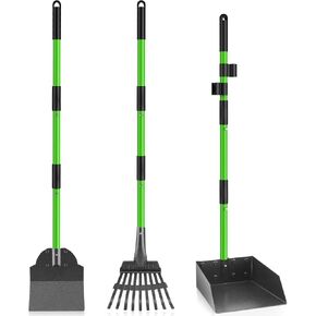 Pooper Scooper, Metal Poop Scoop with Tray, Rake, Spade for Large Small Dog in Kuwait