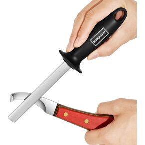 Antidious Hoof Knife Sharpener, 5 inch Farrier tool Honing Rod with Diamond Coated to Keep Hoof Knives and Cutting Instruments Sharp Black in Saudi Arabia