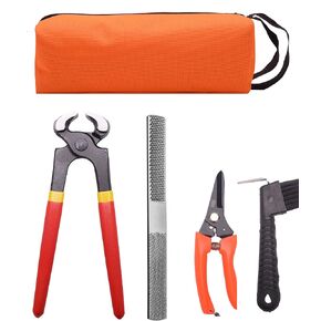8 inch Farrier Hoof Tool Kit（5 Piece） Mini Rasp Hoof File Goat Pig Equine Metal Shears Farriers Hoof Nipper Cutter Handle Knife Stable Supplies in Saudi Arabia