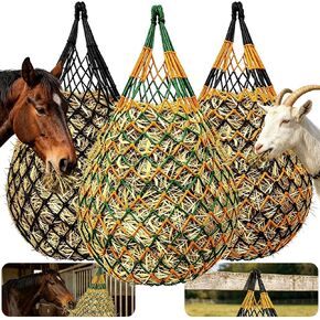 Hay Nets for Horses, 3-Pack Large-Capacity Hay Net for Horses Goats & Sheep in Kuwait