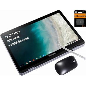 سامسونج كروم بوك بلس V2، 2 في 1، ذاكرة RAM 4GB، بطاقة الذاكرة اي ام ام سي 32GB، كاميرا 13MP، نظام تشغيل كروم، 12.2 انش، نسبة امتداد 16:10، فضي ستيلث (XE521QAB-K01US) in Kuwait