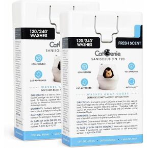 CatGenie SaniSolution Cartridge Fresh Scent (2-Pack) – Self Cleaning Litter Box Refill, Up to 720 Wash Cycles Total, Compatible A.I. in Kuwait