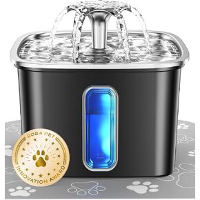 Veken Innovation Award Winner Stainless Steel Cat Water Fountain, 108oz, C1 in Kuwait