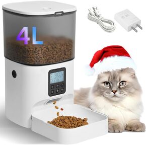 ANDOLL HOME Automatic Cat Feeder,4L Timed Cat＆Dog Dry Food Dispenser in Kuwait