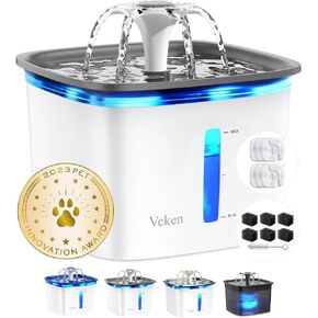 Veken Innovation Award Winner 95oz/2.8L Cat Water Fountain, C1 Classic in Kuwait
