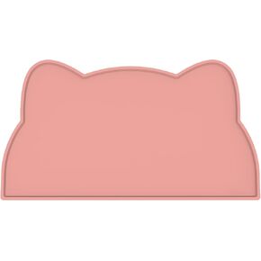 Cat Food Mat, Silicone Non Slip Dog Bowl Mat Waterproof Cat Feeding Mat Stop Food Spills and Water Messes Out to Floor Pet Food Mat (Tea Rose, 17" x 10") in Saudi Arabia