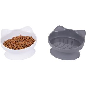 Kitty City Elevated Cat Bowls (Set of 2), Whisker-Friendly Raised Cat Food & Water Dishes, Modern Pedestal Design, Dishwasher Safe, 6.5 oz Each – Pink & Teal in Saudi Arabia