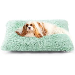 EHEYCIGA Fluffy Dog Crate Bed, Plush Extra Large Dog Pillow, Grey in Kuwait