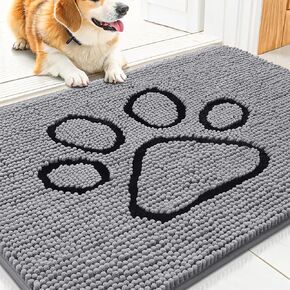 Smiry Dog Door Mat for Muddy Paws, Absorbent Non Slip Dirt Trapper, 30x20 in Saudi Arabia