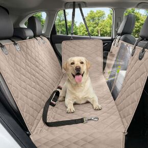 Dog Car Seat Cover, 600D Heavy Dute Car Seat Cover for Dogs Pets, 100% Waterproof Anti-Scratch Nonslip Dog Hammock for Cars, Seat Covers Protector with SeatBelt for Sedan SUV Truck Standard Black in Kuwait