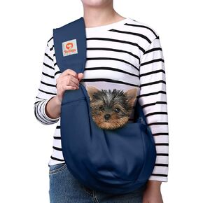 Tomkas Small Dog Sling Carrier - Classic Pocket & Classic Strap - Wrap Carrier - for 3-10 lbs Pets(Black) in Kuwait