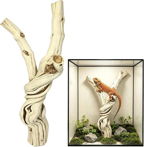 BNOSDM Reptile Branches, 14.5-17.5inch Snake Climbing Branch, Terrarium Wood Branch Decor, Bearded Dragon Tank Climbing Accessories for Lizard, Gecko, Chameleon, Frog in Kuwait
