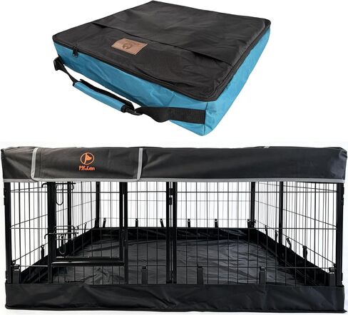 PJYuCien Square Playpen Top Cover for 24'' Width 8 Panel Pen, Black in Saudi Arabia