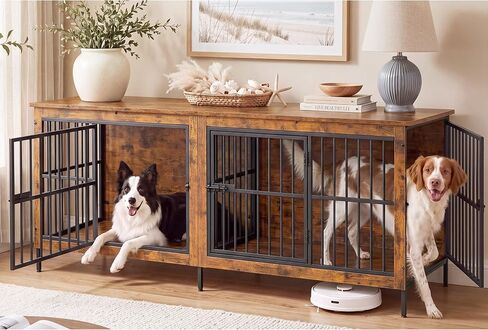 Feandrea 38" Dog Crate Furniture, Heavy-Duty Dog Kennel Side End Table in Saudi Arabia