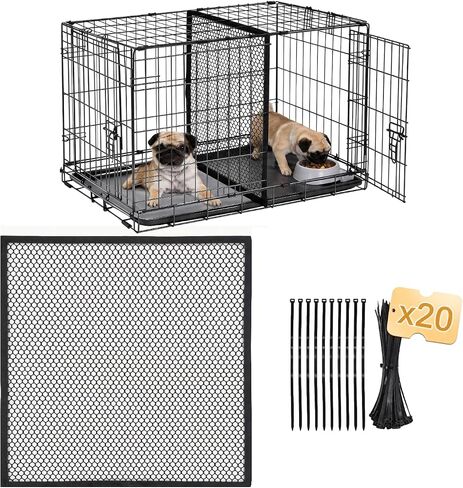 Upgraded Thickened Dog Crate Divider Panel for 42 Inch Crate, Durable Puppy Kennel Divider with Ties, Adjustable Training Accessory (Divider Only) 28.3" H x 27.2" W in Kuwait