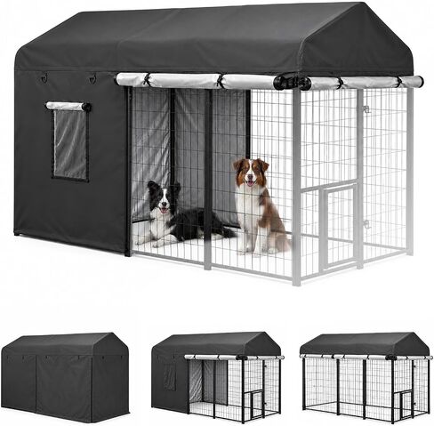 ROOMTEC 8 x 4 FT Outdoor Dog Kennel Cover, Full Side Cover (Cover Only) in Kuwait