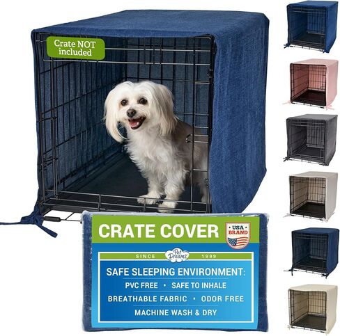 Pet Dreams Dog Crate Cover, Ivory, Small, 24" in Saudi Arabia