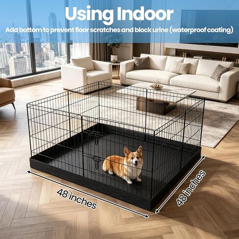 PEEKABOO 48 x 48 in Square Dog Playpen Top Cover for 8-Panel Pens in Kuwait