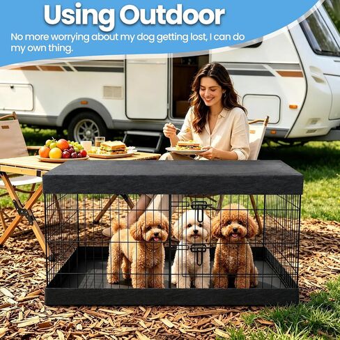 PEEKABOO 48 x 48 in Square Dog Playpen Top Cover for 8-Panel Pens in Kuwait