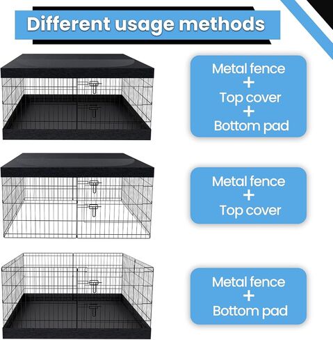 PEEKABOO 48 x 48 in Square Dog Playpen Top Cover for 8-Panel Pens in Kuwait
