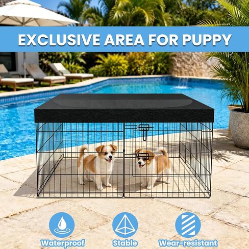 PEEKABOO 48 x 48 in Square Dog Playpen Top Cover for 8-Panel Pens in Kuwait