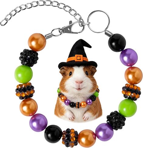 Halloween Cat Beaded Necklace Chunky 12mm Bubble Bead (15cm) in Kuwait