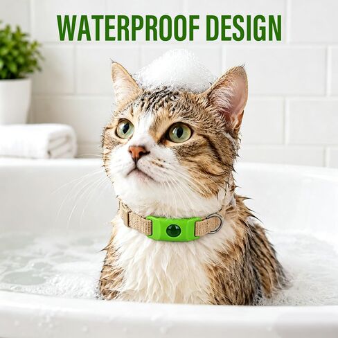 Natural Cat Tag for Flea & Tick Prevention, 1Pcs with 3Refill,Green in Kuwait
