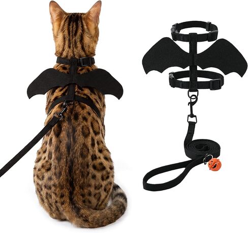 Tensho Cat Harness and Leash with Bat Wings Escape Proof Adjustable (S) in Saudi Arabia