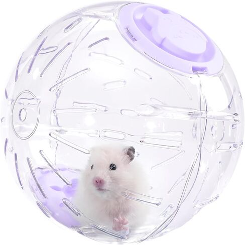 7.9 Inch Hamster Ball, Running Ball Toy, Transparent, Breathable, Promote Exercise Health, Reduce Stress, Easy to Clean, Hamster Accessory, for Syrian Dwarf Hamster, Gerbils, Mice, Small Pets, Green in Kuwait