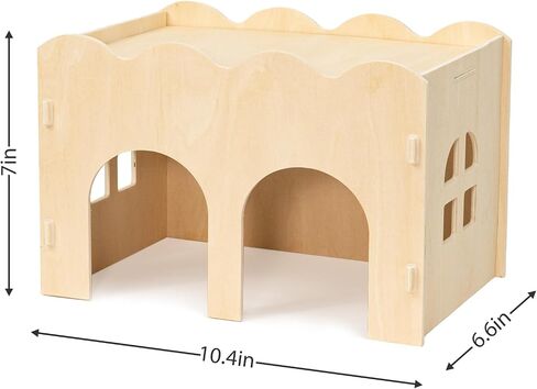 Bifeaw Natural Wooden Chew-Proof Guinea Pig Hideout in Saudi Arabia