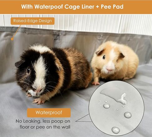 2 Story C&C Cage for Guinea Pigs with Storage,Pee Pad & Liner (56x27x27in) in Kuwait