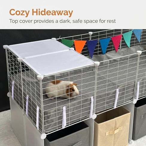 2 Story C&C Cage for Guinea Pigs with Storage,Pee Pad & Liner (56x27x27in) in Kuwait