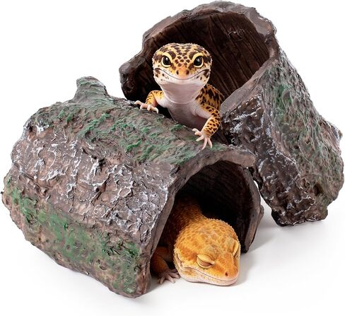 Mygeromon Reptile Hides Leopard Gecko Hideout Resin Caves Tank Accessories in Saudi Arabia