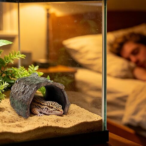 Mygeromon Reptile Hides Leopard Gecko Hideout Resin Caves Tank Accessories in Saudi Arabia