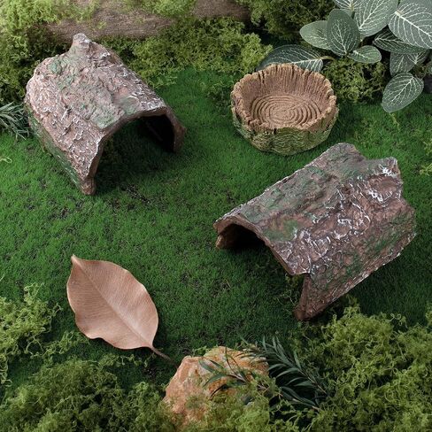 Mygeromon Reptile Hides Leopard Gecko Hideout Resin Caves Tank Accessories in Saudi Arabia